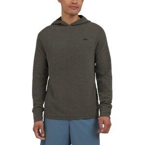 NWOT Quiksilver Men's S Gray Waffle Hoodie Regular Fit